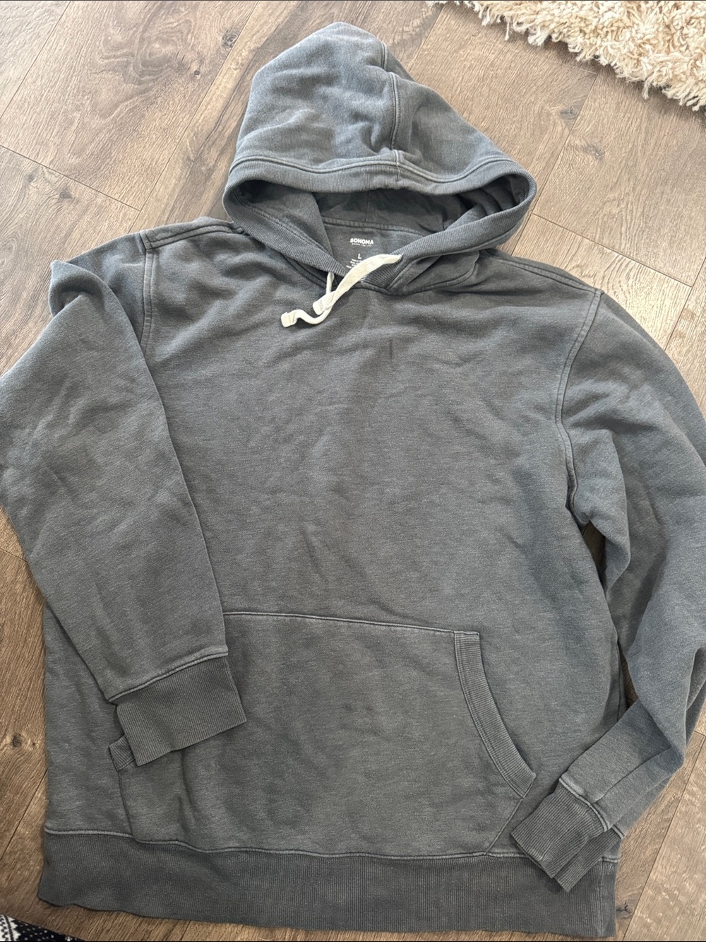 Sonoma Men's Charcoal Gray Hooded Sweatshirt